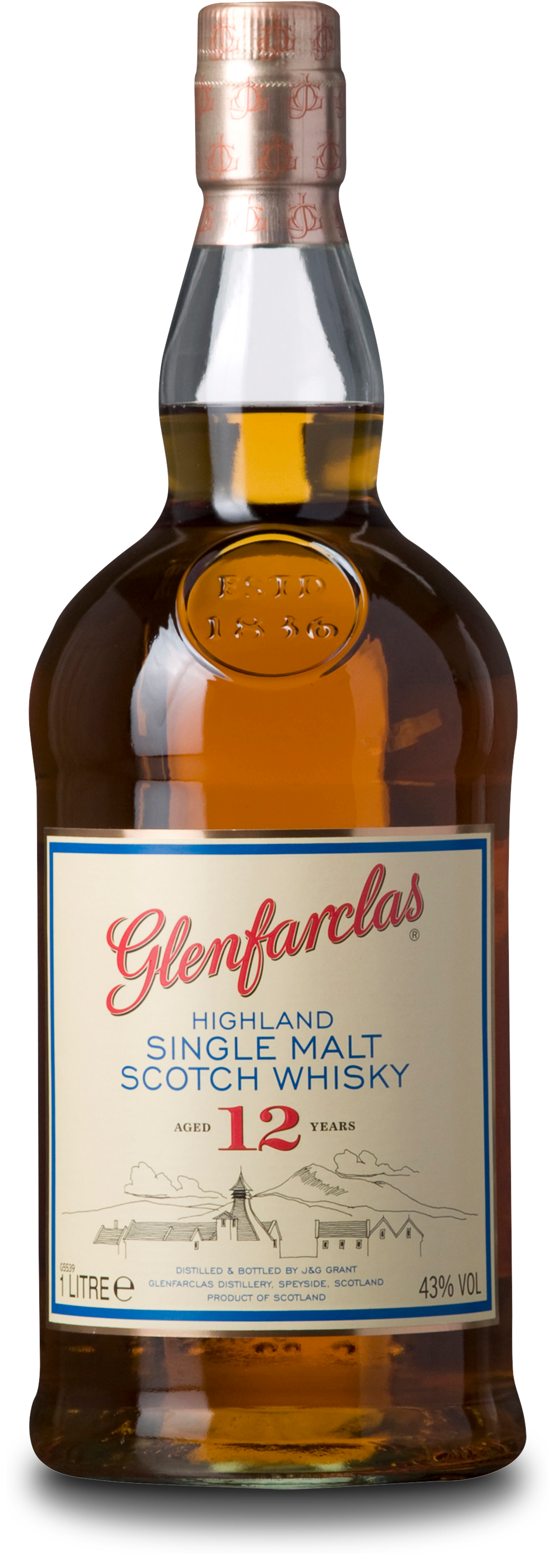 Glenfarclas 12 Years 43%, 100 cl, J & G Grant, Glenfarclas Distillery